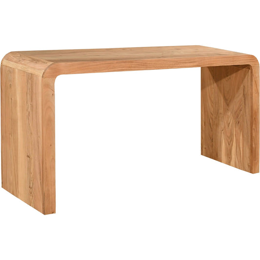Form Curve Console by LH Imports in brown and caramel. Made from acacia wood in a unique style.