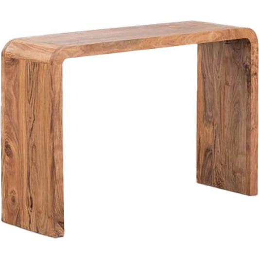 Form Curve Console by LH Imports in brown and caramel. Made from acacia wood in a unique style.