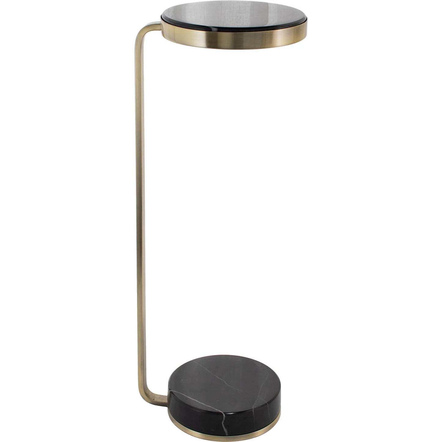 001 SI-2019245 | Primary Silo | Frank Drink Table by Couture Lamps in black marble and metal. Made from marble, metal in a modern style.