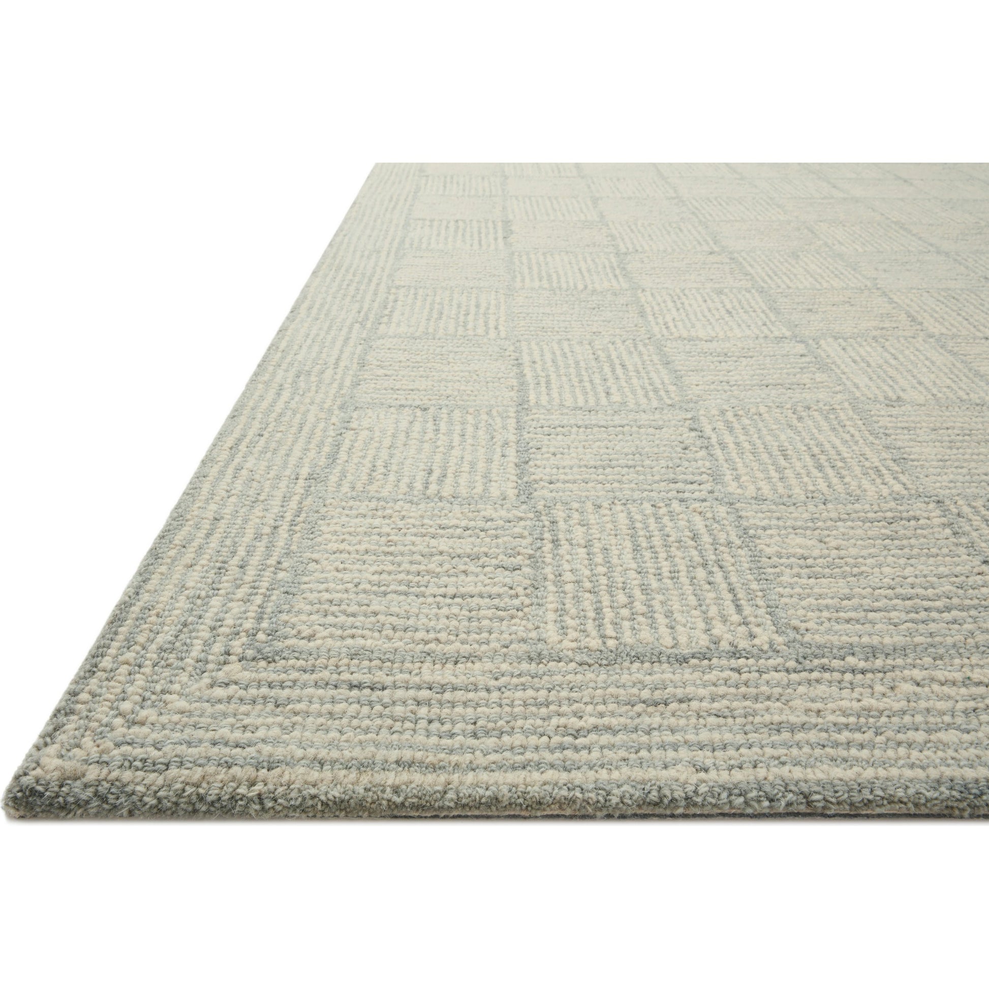 Francis FRA-03 Rug by Chris Loves Julia x Loloi in silver, sky. Made from 100% wool in a unique style.