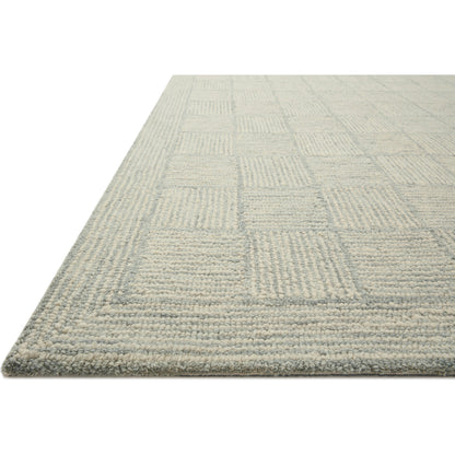 Francis FRA-03 Rug by Chris Loves Julia x Loloi in silver, sky. Made from 100% wool in a unique style.