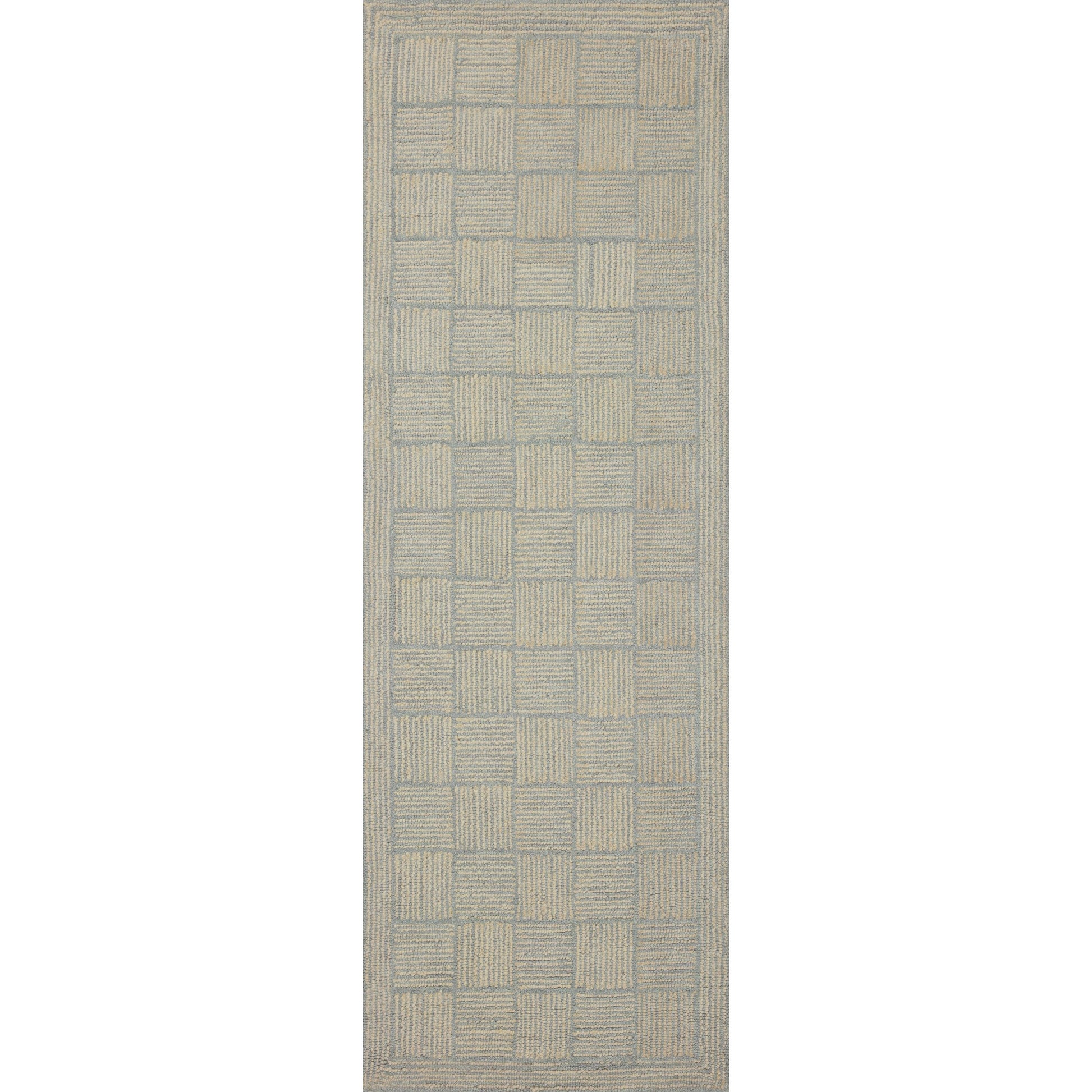 Francis FRA-03 Rug by Chris Loves Julia x Loloi in silver, sky. Made from 100% wool in a unique style.