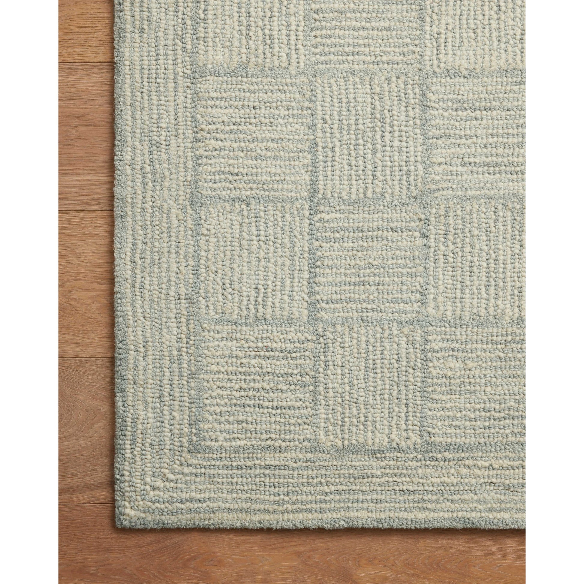 Francis FRA-03 Rug by Chris Loves Julia x Loloi in silver, sky. Made from 100% wool in a unique style.