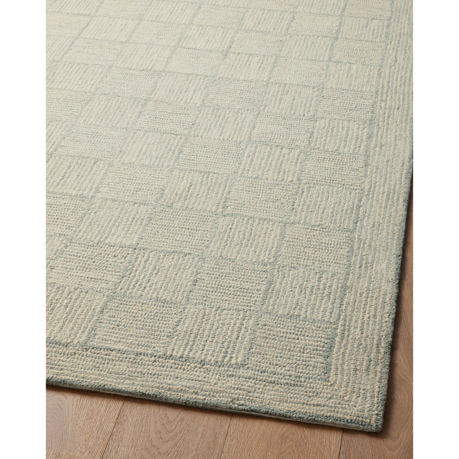 Francis FRA-03 Rug by Chris Loves Julia x Loloi in silver, sky. Made from 100% wool in a unique style.