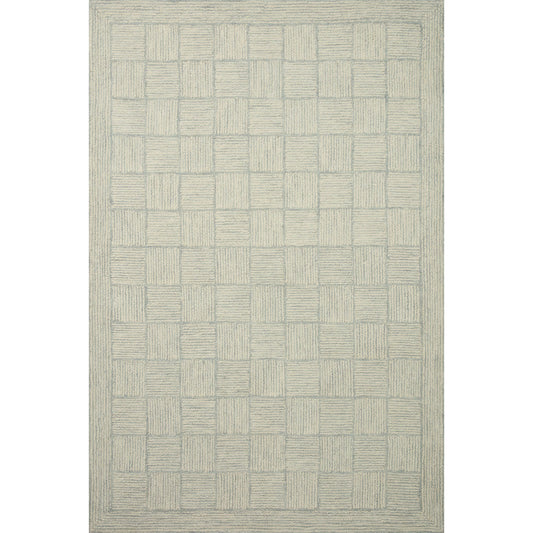 Francis FRA-03 Rug by Chris Loves Julia x Loloi in silver, sky. Made from 100% wool in a unique style.