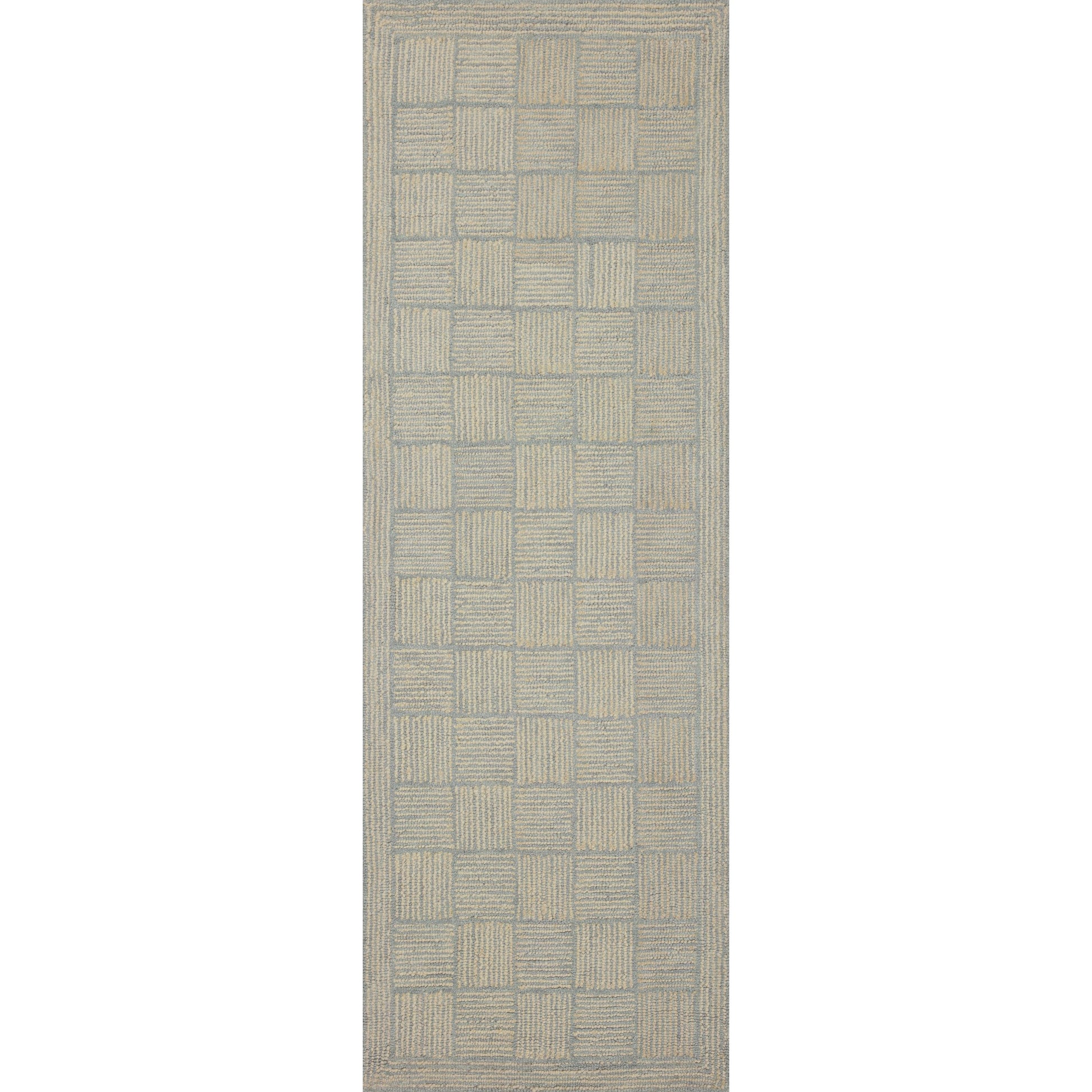 Francis FRA-03 Rug by Chris Loves Julia x Loloi in silver, sky. Made from 100% wool in a unique style.