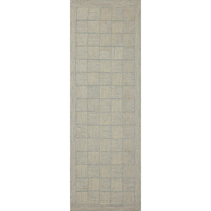 Francis FRA-03 Rug by Chris Loves Julia x Loloi in silver, sky. Made from 100% wool in a unique style.