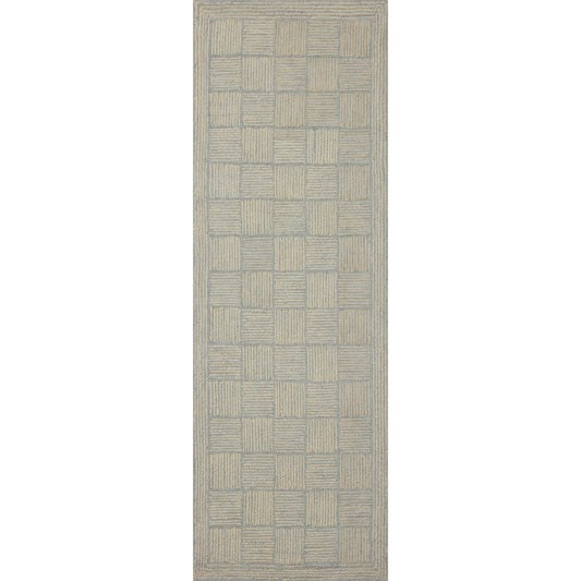 Francis FRA-03 Rug by Chris Loves Julia x Loloi in silver, sky. Made from 100% wool in a unique style.