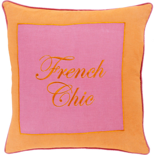 French Chic Pillow - 13447 by Surya. Made from 100% linen in a modern style.