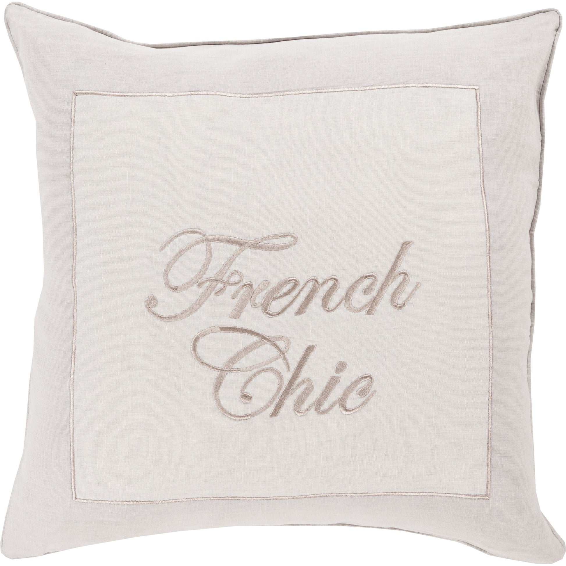 French Chic Pillow - 13447 by Surya. Made from 100% linen in a modern style.