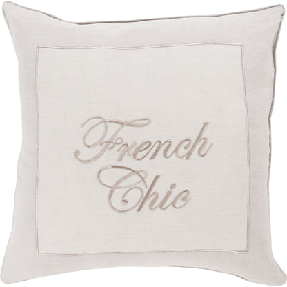 French Chic Pillow - 13447 by Surya. Made from 100% linen in a modern style.