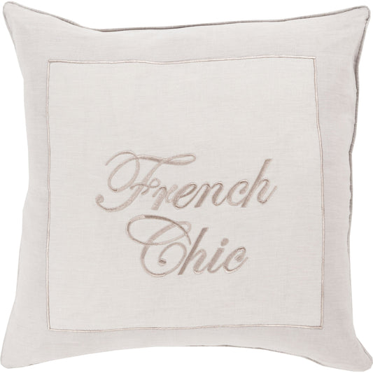 French Chic Pillow - 13447 by Surya. Made from 100% linen in a modern style.