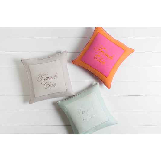 French Chic Pillow - 13447 by Surya. Made from 100% linen in a modern style.