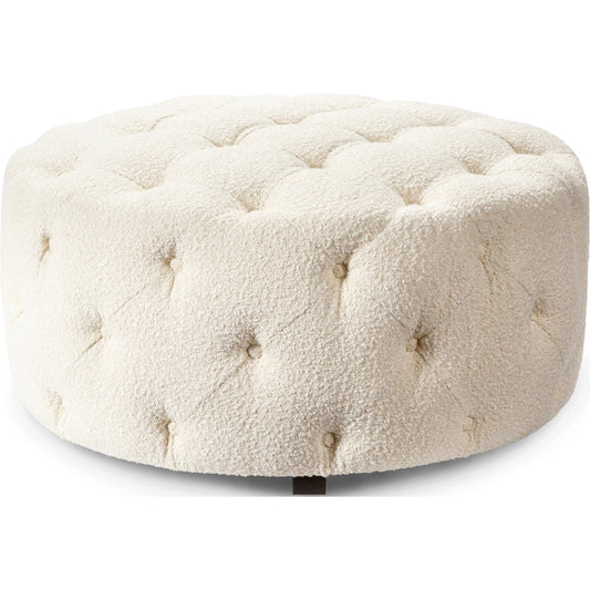 Ferrand Round - 32002 by Surya in cream. Made from top: 90% polyester, top: 10% cotton, fill: foam, fill: polyester, polyfill, frame: wood in a modern style.