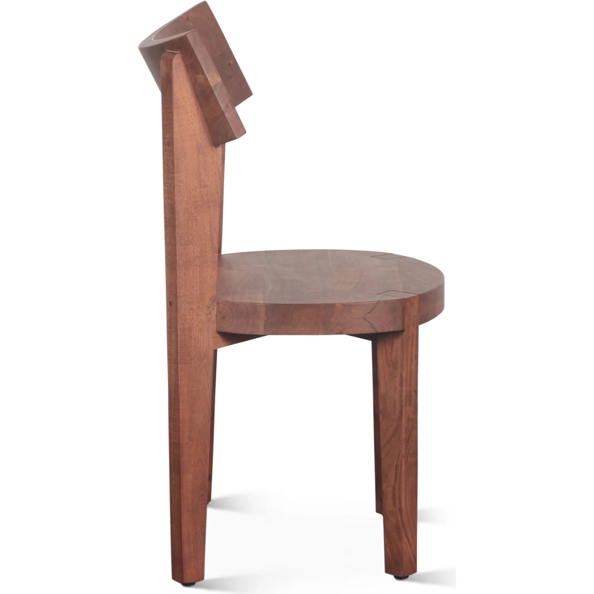 Yarrow Wood Dining Chair by World Interiors in brown, black and light seqouia. Made from acacia wood, iron in a unique style.