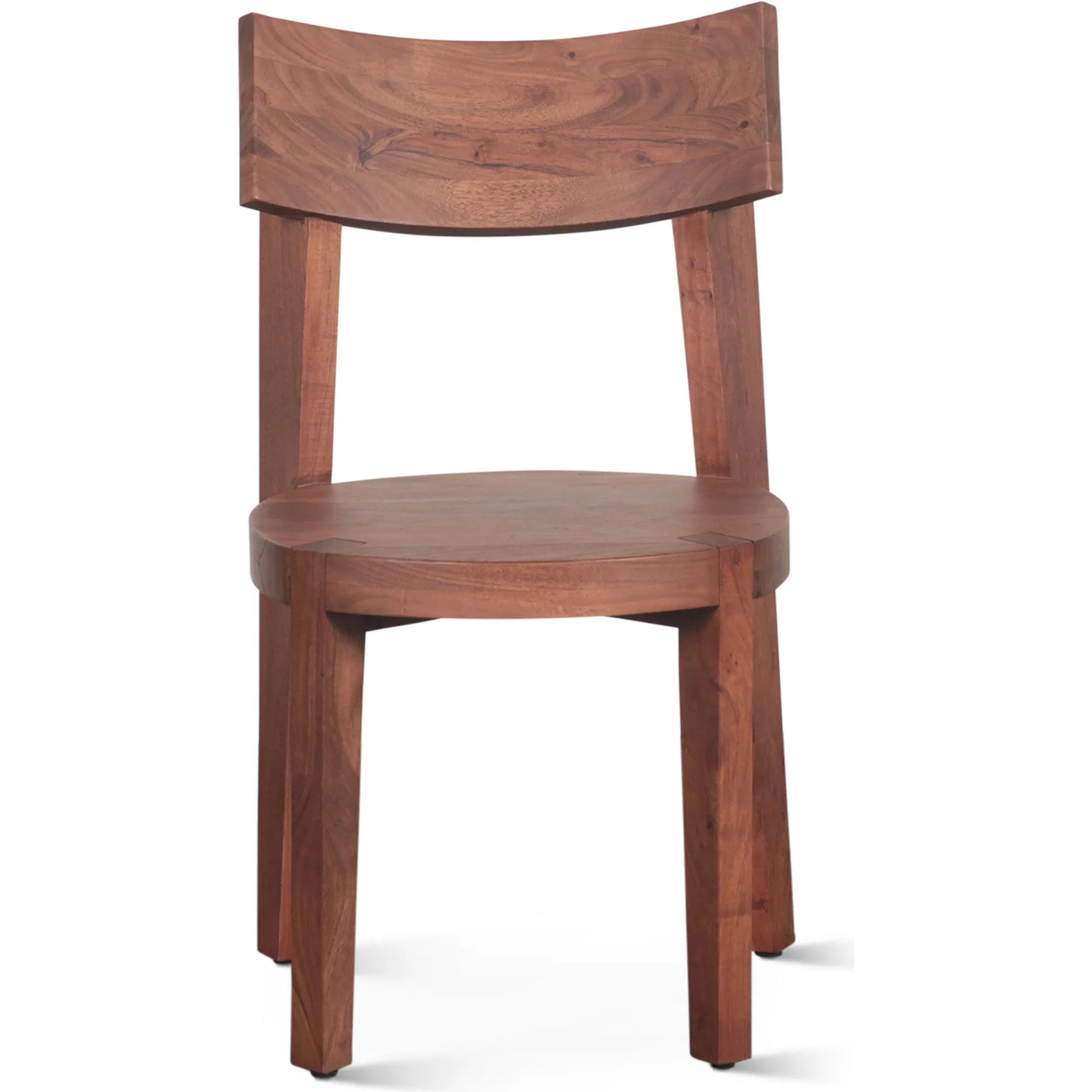 Yarrow Wood Dining Chair by World Interiors in brown, black and light seqouia. Made from acacia wood, iron in a unique style.