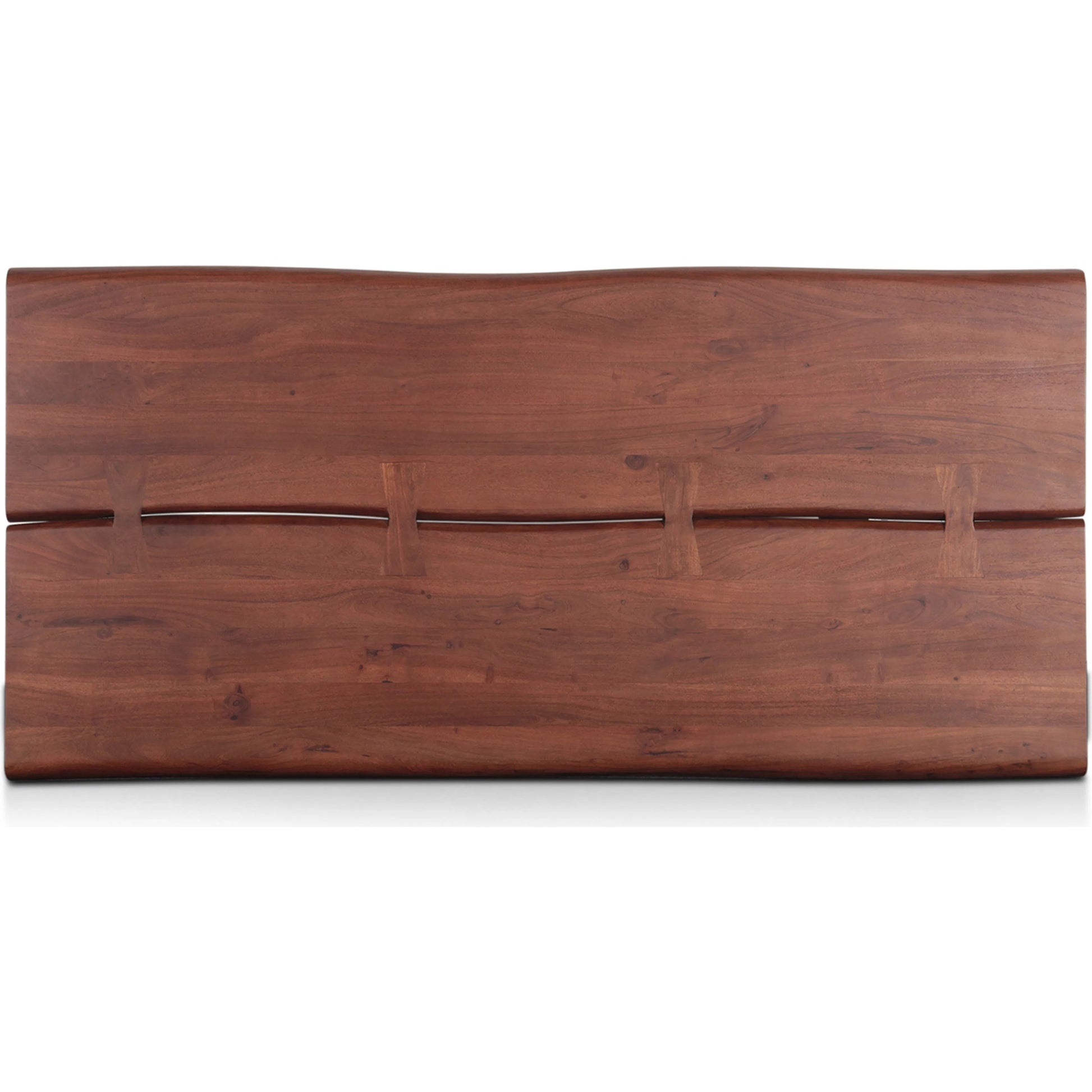 Yarrow Dining Table by World Interiors in brown, black and light seqouia. Made from acacia wood, iron in a unique style.