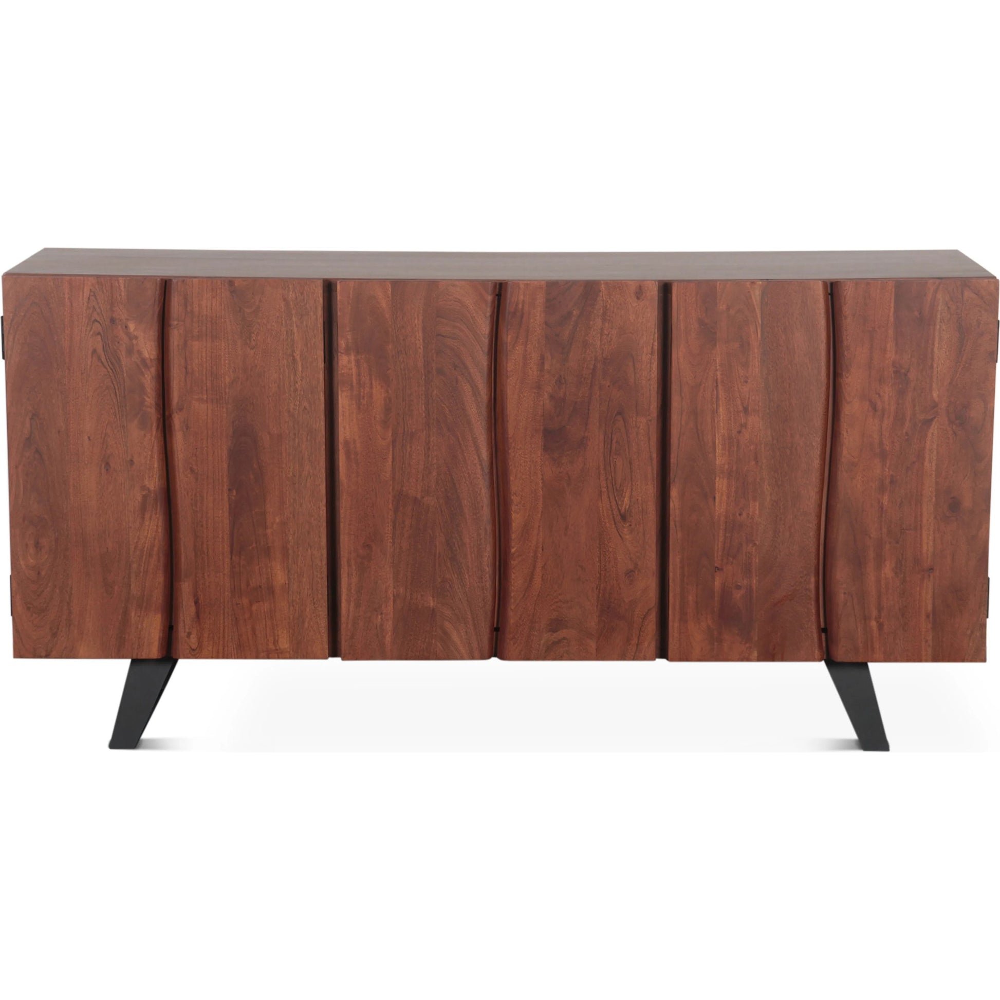 Yarrow Sideboard by World Interiors in brown, black and light seqouia. Made from acacia wood, iron in a unique style.