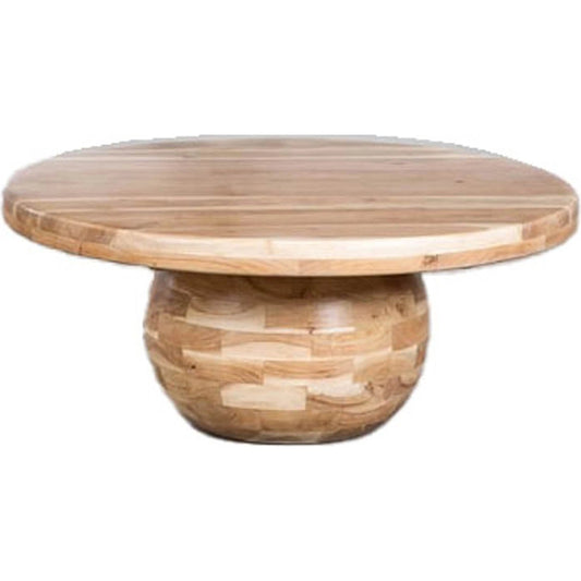 Form Sphere Coffee Table by LH Imports in brown and natural. Made from acacia wood in a unique style.
