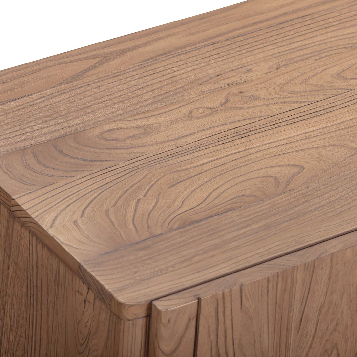 005 SI-2527514 | Closeup | Freedom 4 Door Sideboard by LH Imports in sandblast caramel. Made from rustic elm, mdf in a unique style.