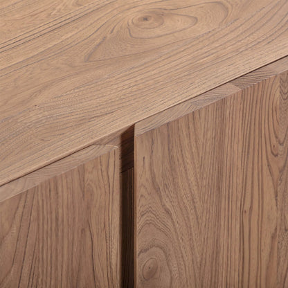 Freedom 4 Door Sideboard by LH Imports in sandblast caramel. Made from rustic elm, mdf in a unique style.