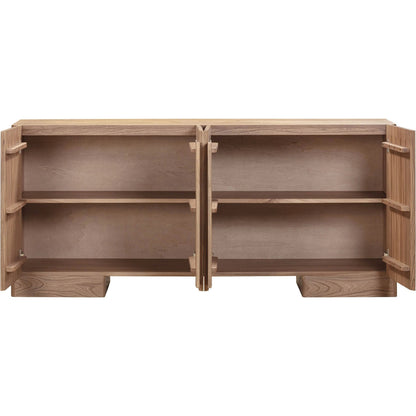 Freedom 4 Door Sideboard by LH Imports in sandblast caramel. Made from rustic elm, mdf in a unique style.