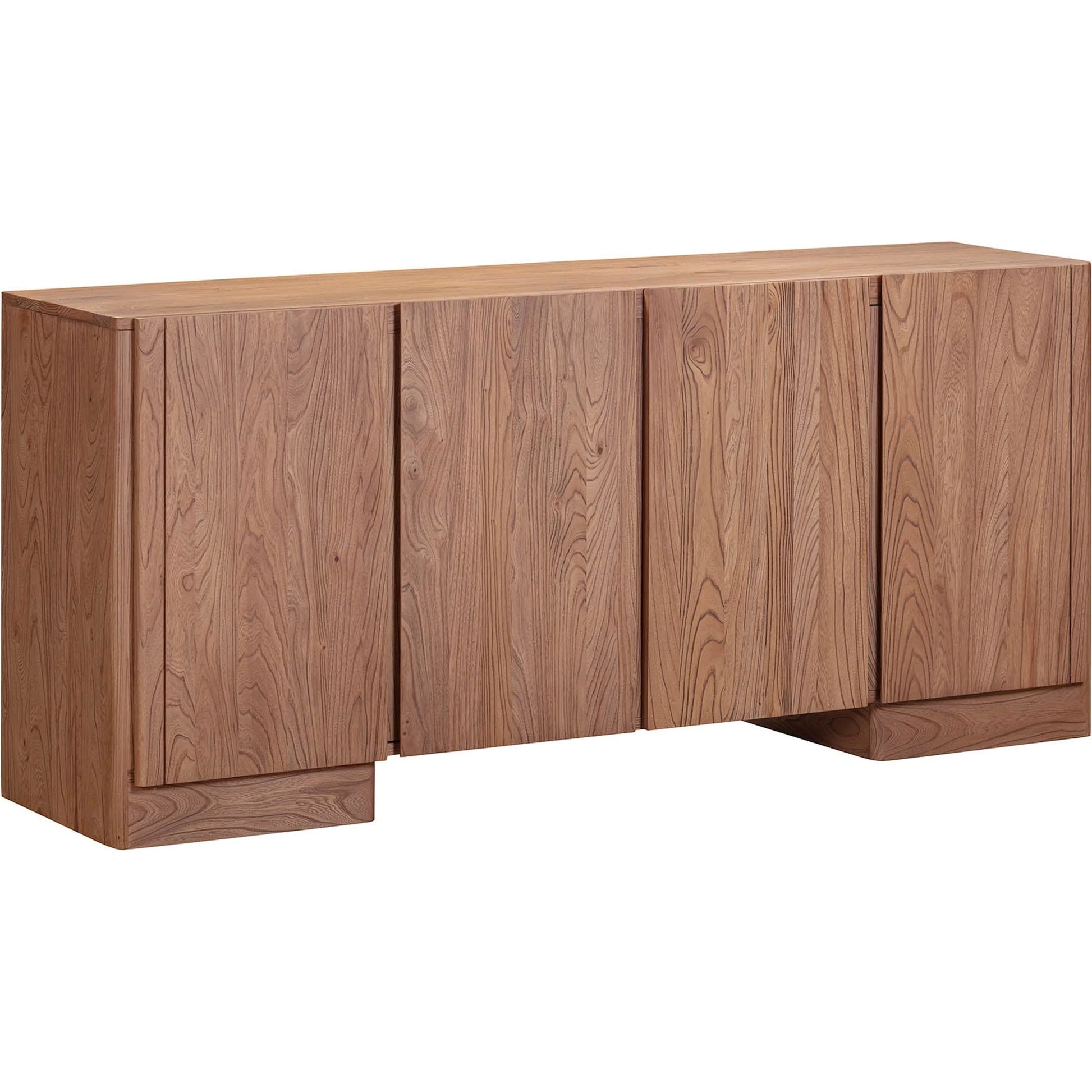 Freedom 4 Door Sideboard by LH Imports in sandblast caramel. Made from rustic elm, mdf in a unique style.