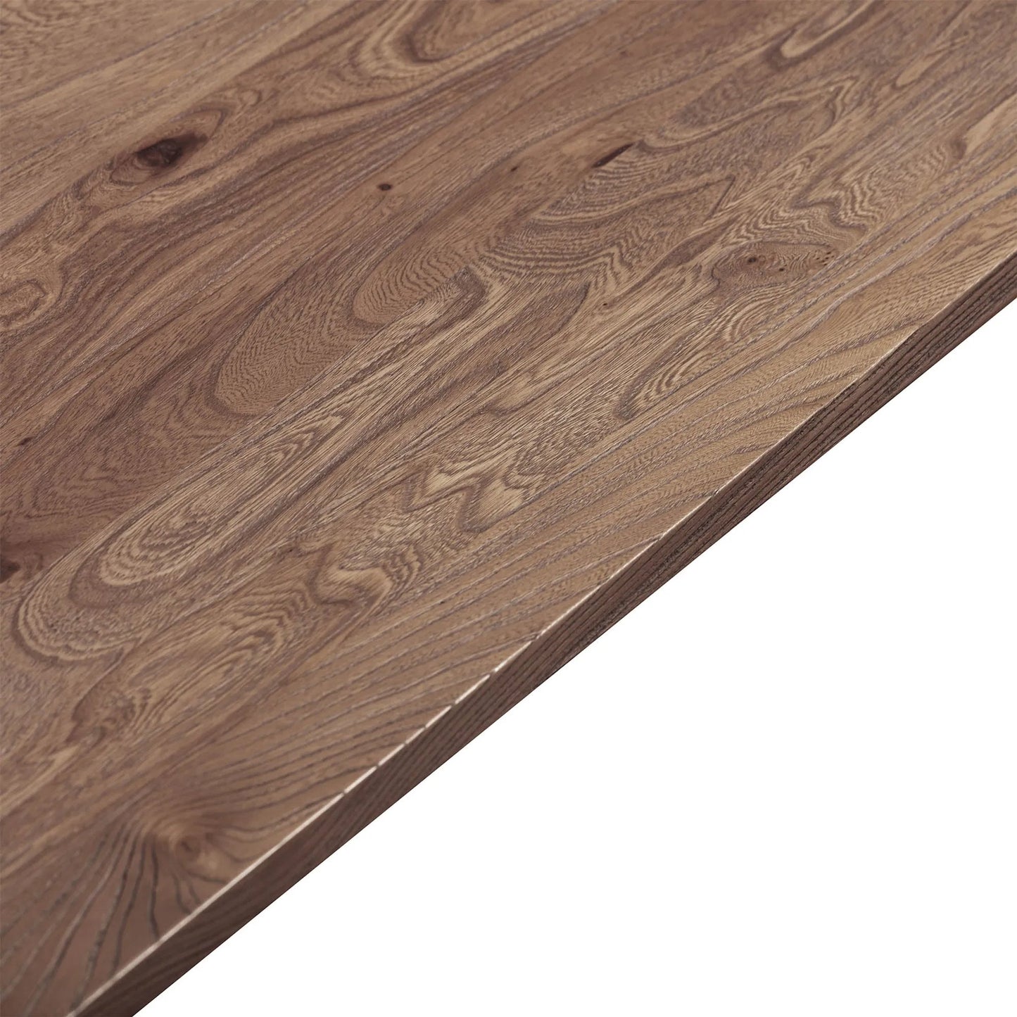 006 SI-2527515 | Closeup | Freedom Dining Table by LH Imports in sandblast caramel. Made from rustic elm, plywood in a unique style.