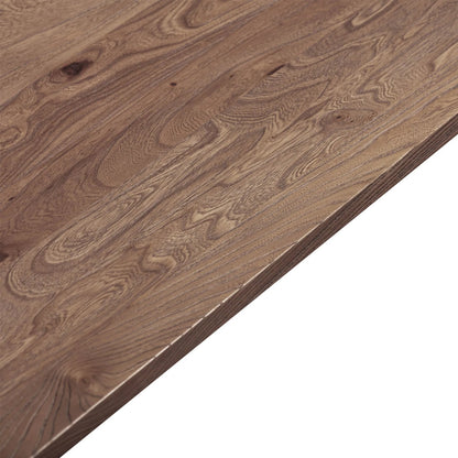 Freedom Dining Table by LH Imports in sandblast caramel. Made from rustic elm, plywood in a unique style.