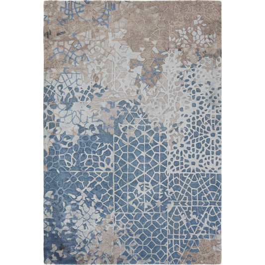 Fragment FRG11 Rug by Jaipur Living in blue, gray. Made from 65% viscose 35% wool in a unique style.