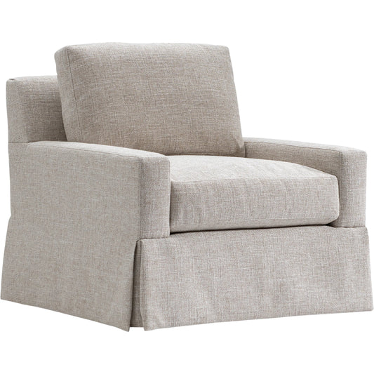 Sutton Fabric Swivel Chair by Bernhardt in grey. Made from fabric in a unique style.