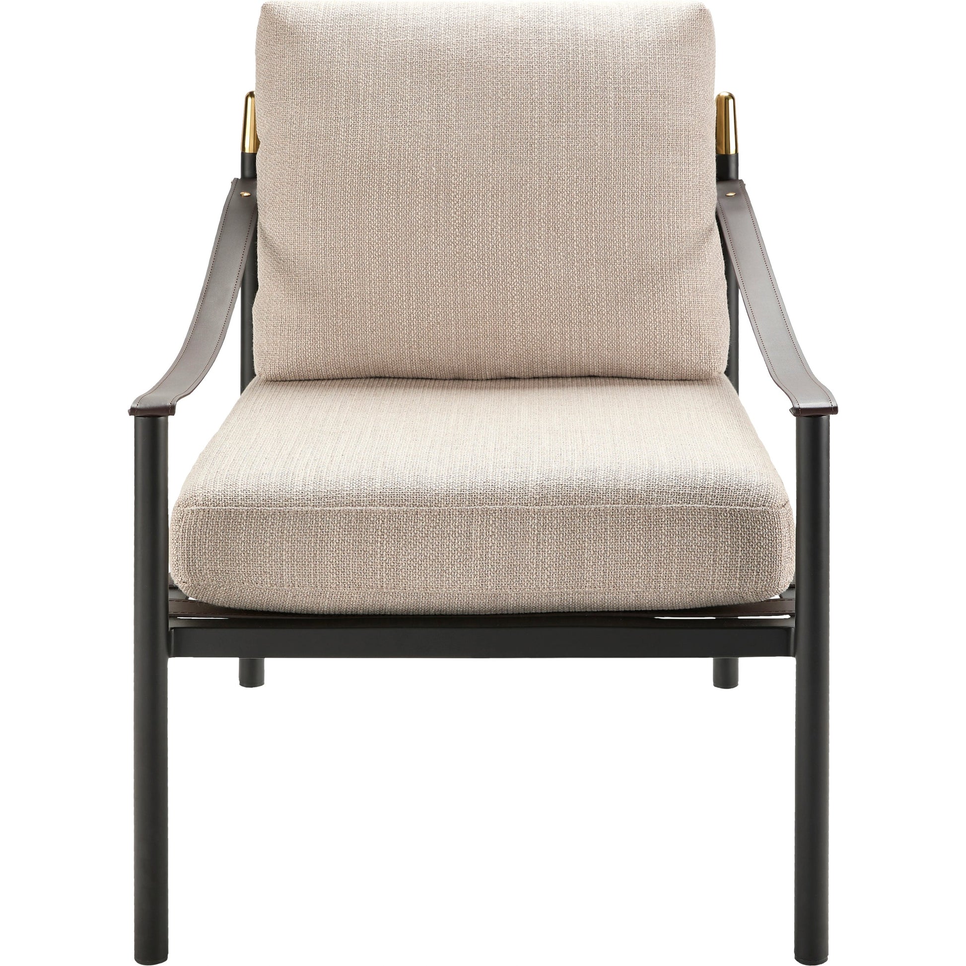 Frank - 497374 by Surya in light gray, black and lacquered. Made from upholstery: polyester, base: metal, fill: 100% polyurethane foam in a modern style.