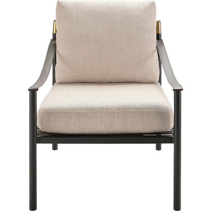 Frank - 497374 by Surya in light gray, black and lacquered. Made from upholstery: polyester, base: metal, fill: 100% polyurethane foam in a modern style.