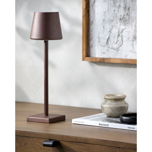 Furnas Accent Table Lamp by Livabliss in body: brown; base: brown and hand painted. Made from iron in a unique style.