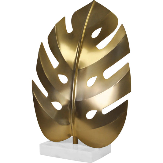 Frond Antique Brass Leaf Sculpture by Worlds Away in antique brass. Made from unique in a coastal style.
