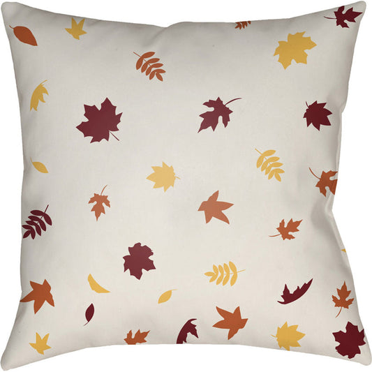 Falling Leaves Pillow - 24756 by Livabliss. Made from front: 100% polyester, back: 100% polyester in a traditional style.
