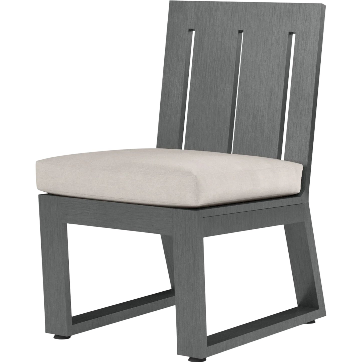 004 SI-2513859 | Primary Silo | Redondo Outdoor Armless Dining Chair by Sunset West in grays. Made from aluminum in a modern style.