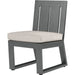Redondo Outdoor Armless Dining Chair by Sunset West in grays. Made from aluminum in a modern style.
