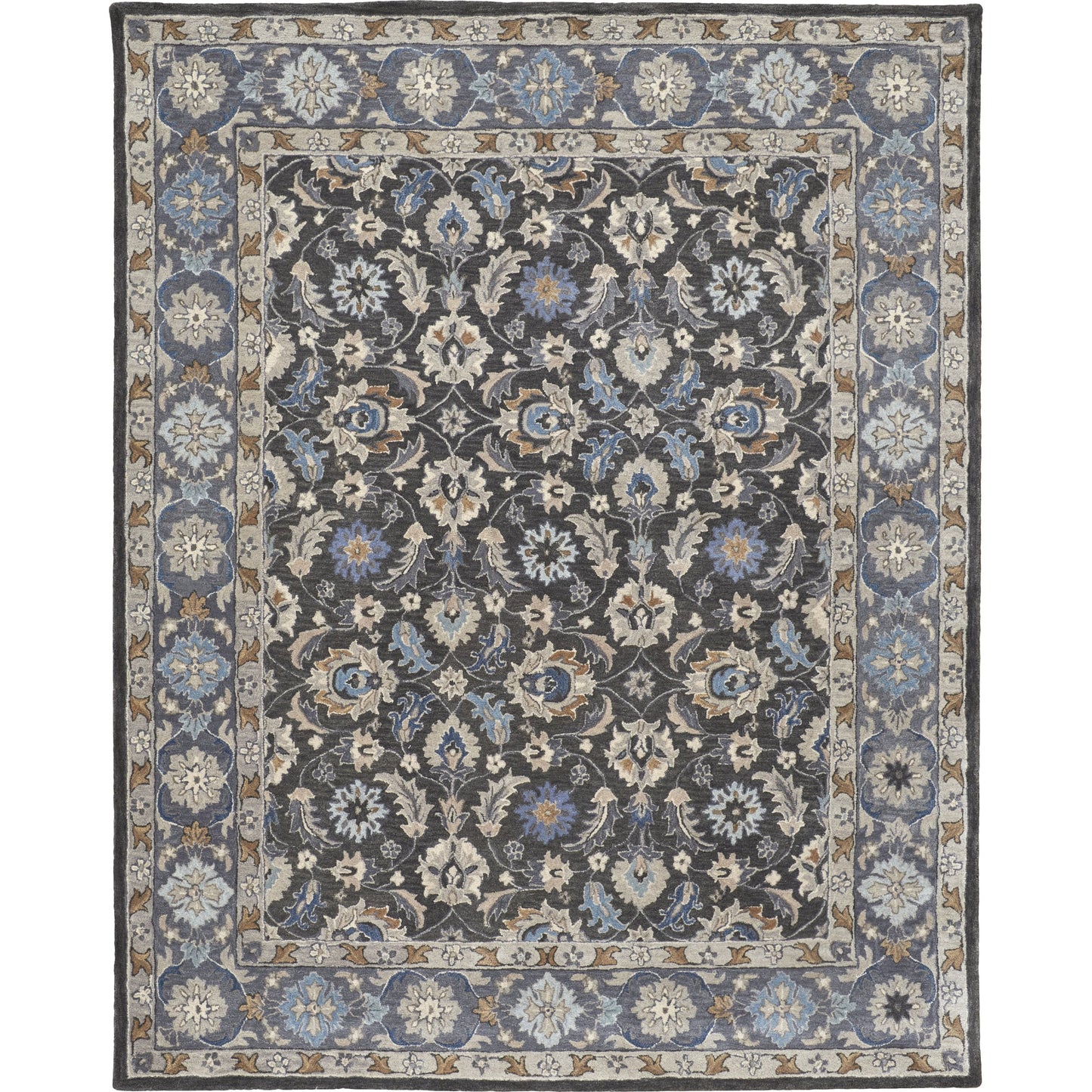 000 SI-1830629,SI-1830630,SI-1830631,SI-1830632,SI-1830633,SI-1830634 | Primary Silo | Rylan Transitional Oriental Rug - 8643F by Feizy in taupe, blue, ivory. Made from wool in a unique style.