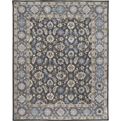 Rylan Transitional Oriental Rug - 8643F by Feizy in taupe, blue, ivory. Made from wool in a unique style.