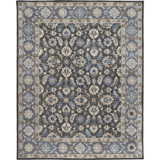 Rylan Transitional Oriental Rug - 8643F by Feizy in taupe, blue, ivory. Made from wool in a unique style.