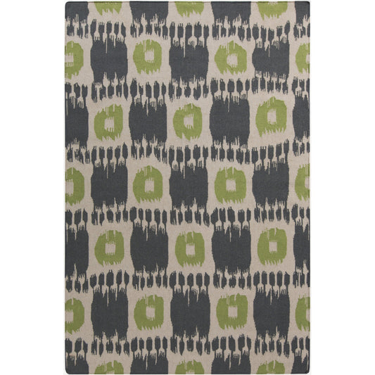 Front Porch Rug - 1323 by Surya in beige, charcoal, light green. Made from 100% wool in a unique style.