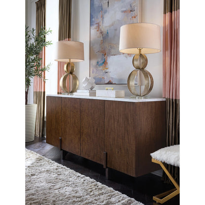 Diplomat Diplomat Credenza by Hooker Furniture in dark wood and walnut. Made from unique in a traditional style.