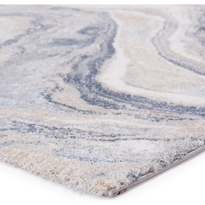 Ferris FRR07 Rug by Jaipur Living in blue, light gray. Made from 70% polypropylene 30% polyester in a unique style.