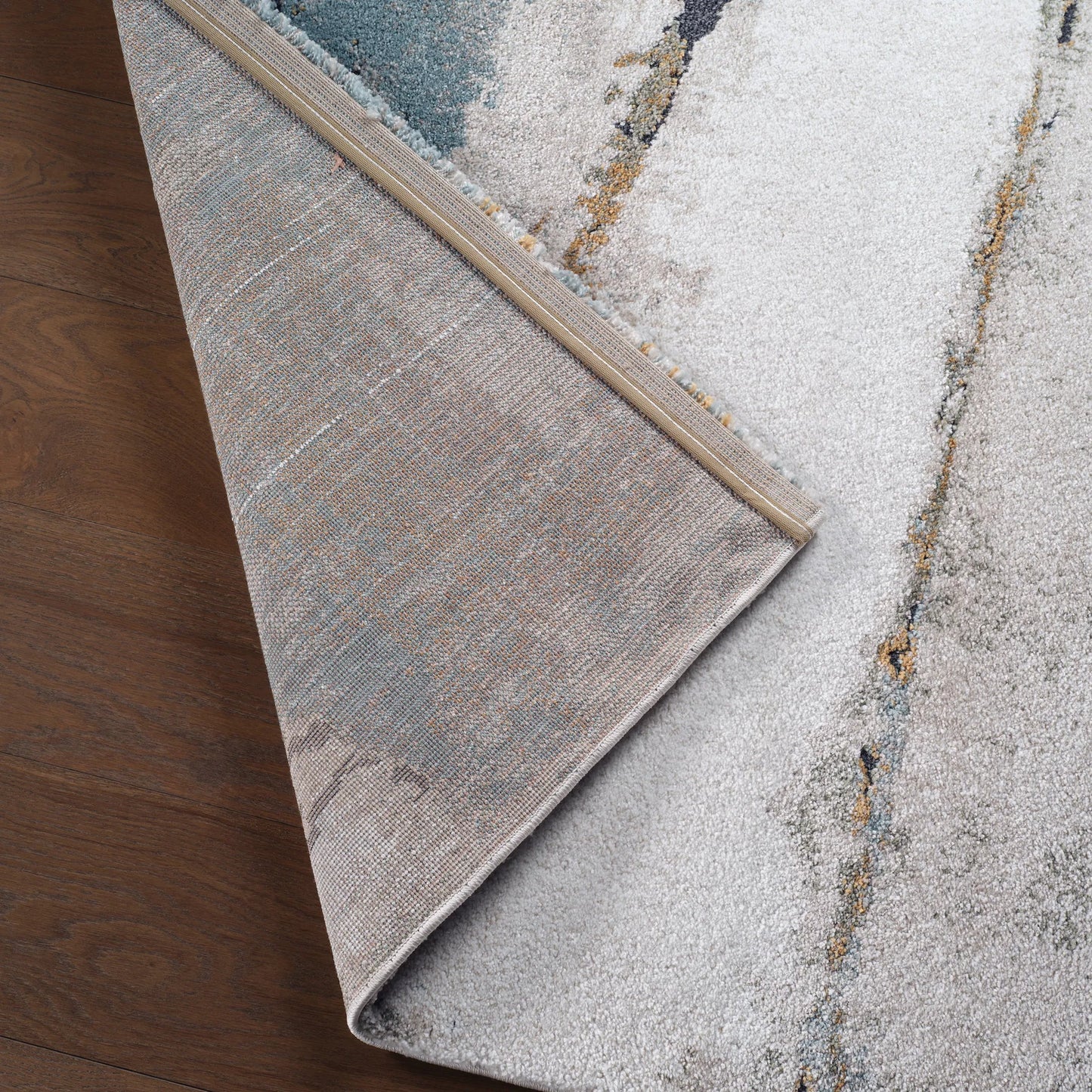 004 SI-2542765,SI-2542766,SI-2542767,SI-2542768,SI-2542769,SI-2542770 | Closeup | Ferris FRR14 Rug by Jaipur Living in green, blue. Made from 70% polypropylene 30% polyester in a unique style.