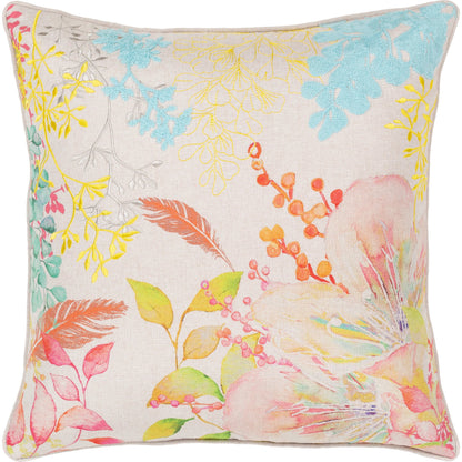 Florissant Pillow - 35748 by Surya in light gray, purple. Made from 100% polyester in a modern style.