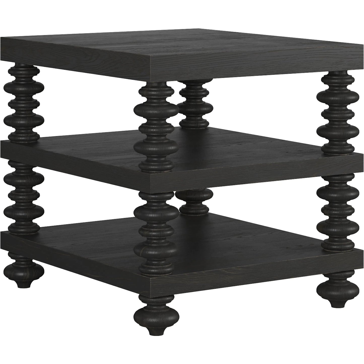 000 SI-2453366 | Primary Silo | Atrium End Table by A.R.T. Furniture in hand rubbed black, undertones of brown. Made from unique in a traditional style.