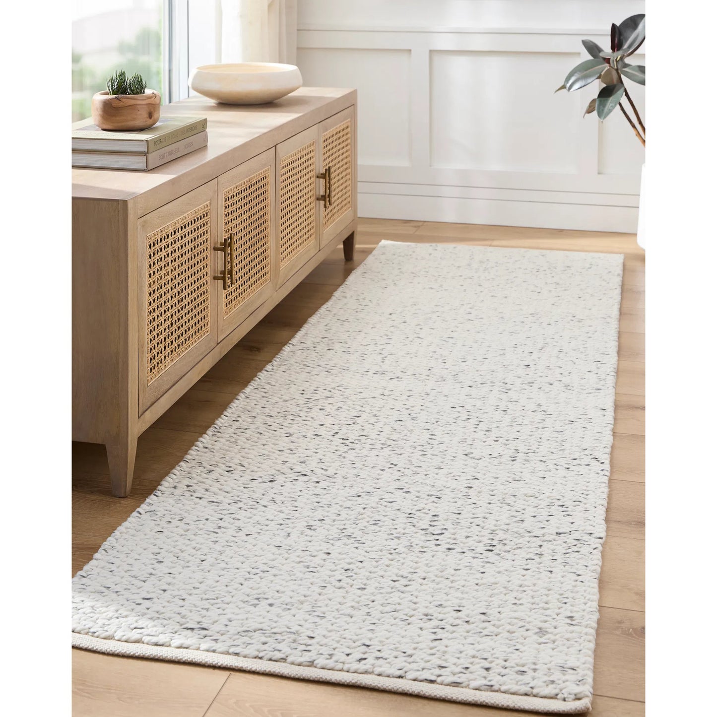 003 SI-1921934 | Closeup | Firat FRT-2300 Rug by Livabliss in ivory, gray, charcoal. Made from main: 80% wool, main: 20% cotton in a unique style.