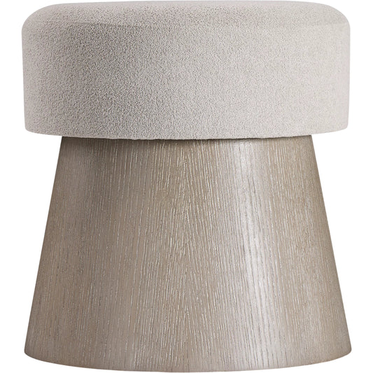 Linea Round Bench by Bernhardt. Made from white oak veneers, fabric in a transitional style.