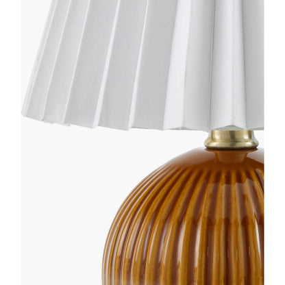 Ferez Table Lamp I - 539181 by Livabliss in glazed. Made from ceramic, linen, polystyrene in a modern style.